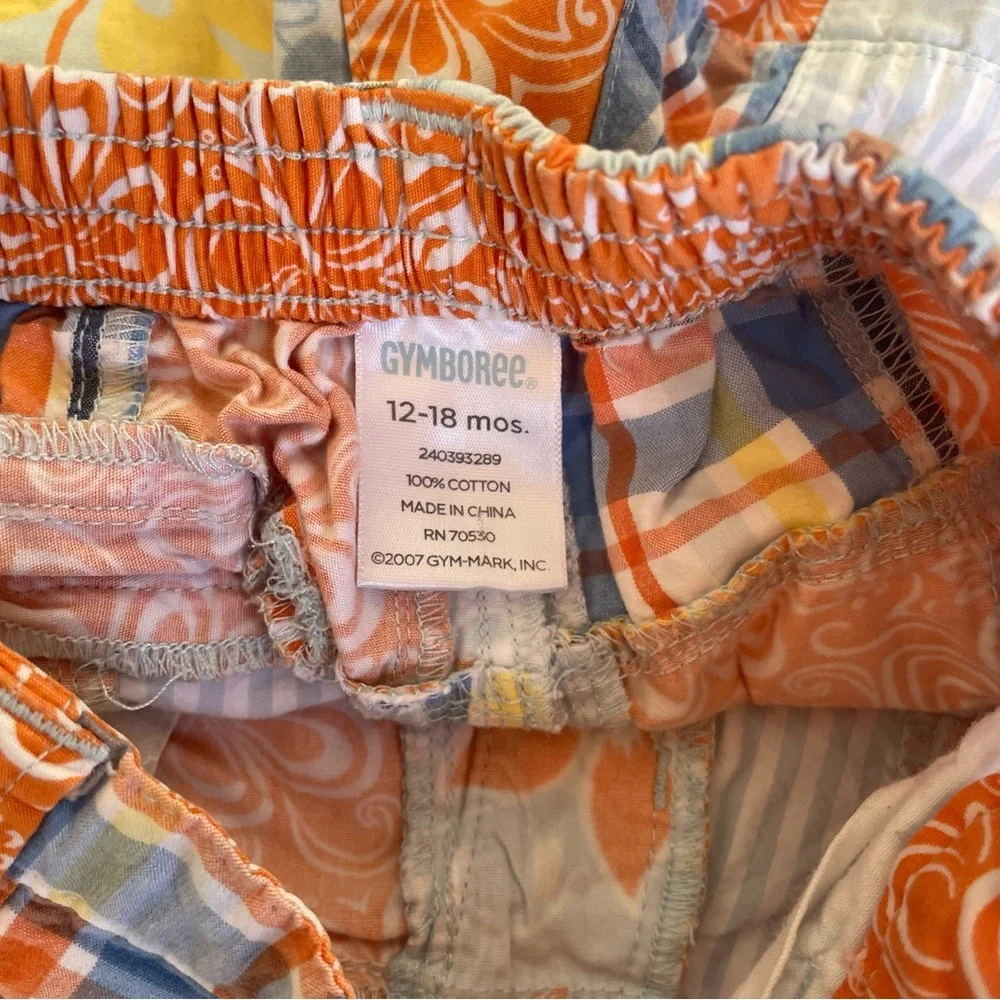 Gymboree By the Seashort Patchwork Shorts size 12-18 months